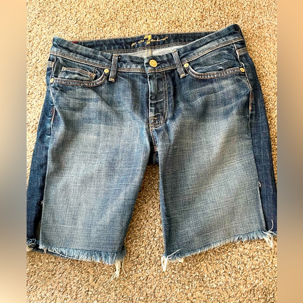 7 for all man kind denim shorts